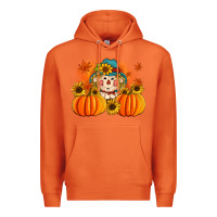 Carrot fall scarecrow with pumpkins Premium Hoodie - Artiststas