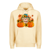 Pina Colada fall scarecrow with pumpkins Premium Hoodie - Artiststas
