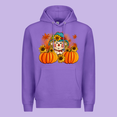 Fall Scarecrow With Pumpkins Premium Hoodie Designed By Artiststas
