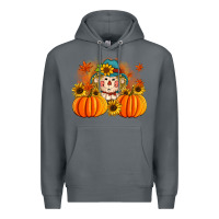 Rock fall scarecrow with pumpkins Premium Hoodie - Artiststas