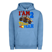 Pigment Pebble Blue i'am two truck yeah Urban Hoodie - Artiststas