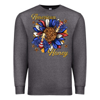 Charcoal Heather American honey with bee Premium Sweatshirt - texasbilliewilder