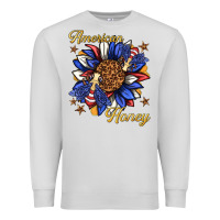 Dove Grey American honey with bee Premium Sweatshirt - texasbilliewilder