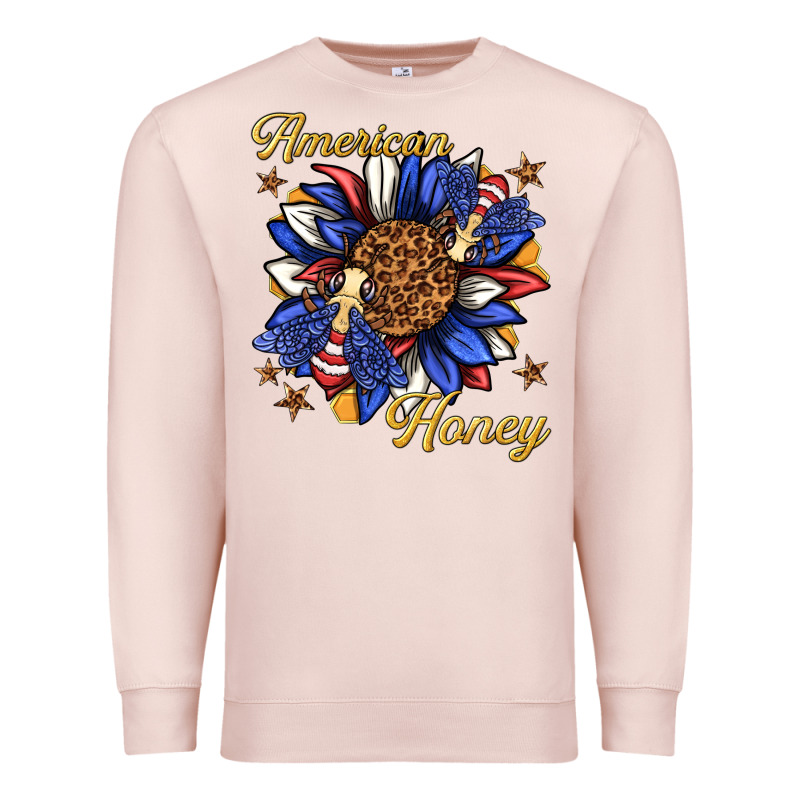 American Honey With Bee Premium Sweatshirt by texasbilliewilder | Teevron