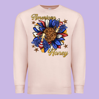 Premium Sweatshirt American honey with bee