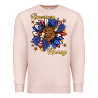 Pale Pink American honey with bee Premium Sweatshirt - texasbilliewilder