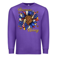 Purple American honey with bee Premium Sweatshirt - texasbilliewilder