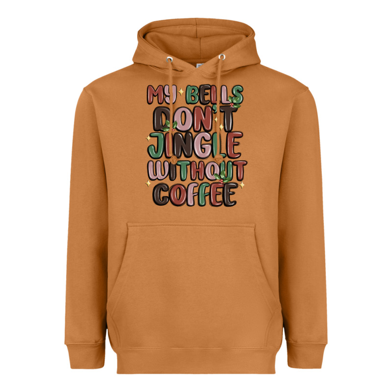 My Bells Don't Jingle Without Coffee Heavyweight Hoodie by MaliasSmallBusiness | Teevron