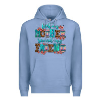 Colony Blue first my mother second my friend Premium Hoodie - AdoDesignShop