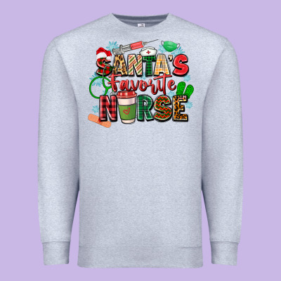 Premium Sweatshirt santas favorite nurse