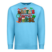 Ocean Blue santas favorite nurse Premium Sweatshirt - Zillion Design Studio