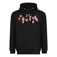 Black ballerina ballet shoes Heavyweight Hoodie - MaliasSmallBusiness