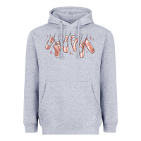 Heather Grey ballerina ballet shoes Heavyweight Hoodie - MaliasSmallBusiness