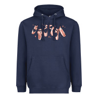 Navy ballerina ballet shoes Heavyweight Hoodie - MaliasSmallBusiness