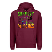Burgundy support your local witches Premium Hoodie - BundleAndBundleShop