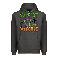 Charcoal Heather support your local witches Premium Hoodie - BundleAndBundleShop