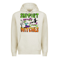 Oatmeal Heather support your local witches Premium Hoodie - BundleAndBundleShop
