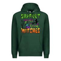 Sports Green support your local witches Premium Hoodie - BundleAndBundleShop