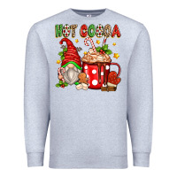Heather Grey hot cocoa gnome Premium Sweatshirt - Zillion Design Studio