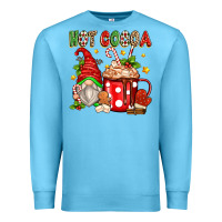 Ocean Blue hot cocoa gnome Premium Sweatshirt - Zillion Design Studio