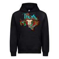 Black bullskull texas map Urban Hoodie - JahusDesignShop