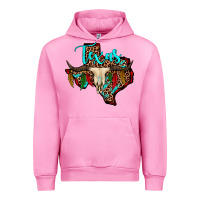 Fuchsia Pink bullskull texas map Urban Hoodie - JahusDesignShop