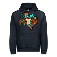 Navy bullskull texas map Urban Hoodie - JahusDesignShop