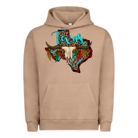 Pigment Burro bullskull texas map Urban Hoodie - JahusDesignShop