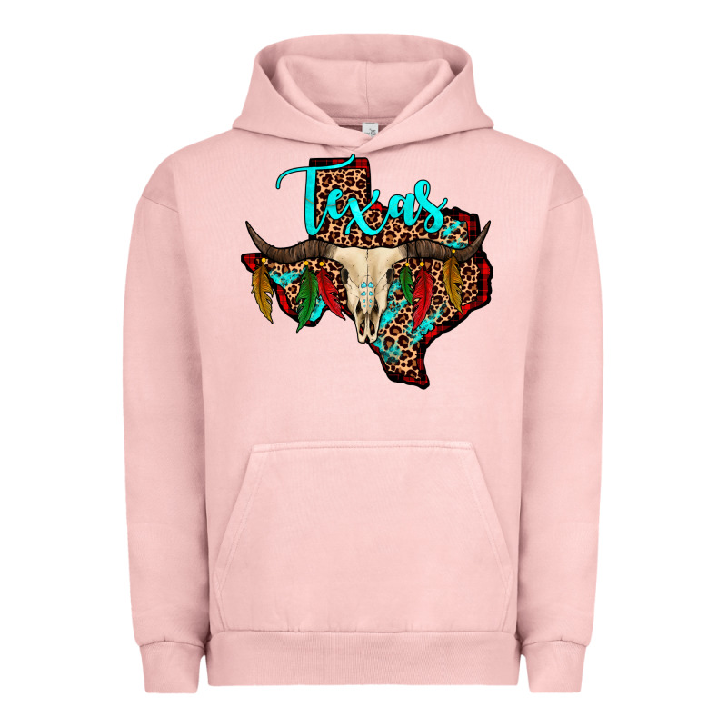 Bullskull Texas Map Urban Hoodie by JahusDesignShop | Teevron