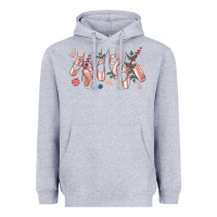 Heather Grey christmas ballerina shoes Heavyweight Hoodie - MaliasSmallBusiness