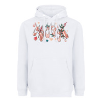 White christmas ballerina shoes Heavyweight Hoodie - MaliasSmallBusiness