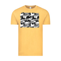 Vintage Mustard black and white camouflage background Vintage Tee - Artiststas