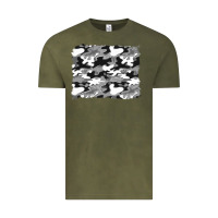 Vintage Olive black and white camouflage background Vintage Tee - Artiststas