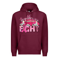 Burgundy together we fight Premium Hoodie - Artiststas