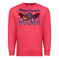 Cardinal American mama with cowboy Premium Sweatshirt - texasbilliewilder