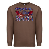 Chestnut American mama with cowboy Premium Sweatshirt - texasbilliewilder
