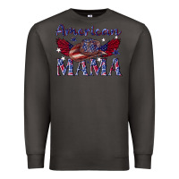 Smoke American mama with cowboy Premium Sweatshirt - texasbilliewilder
