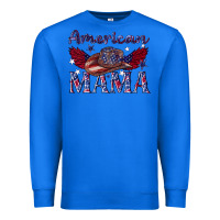True Royal American mama with cowboy Premium Sweatshirt - texasbilliewilder