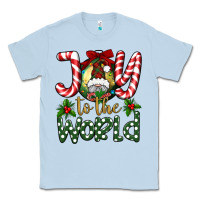 Dusty Blue joy to the world Classic Tee - BundleAndBundleShop