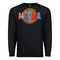 Black American mama with lightning bolt Premium Sweatshirt - texasbilliewilder