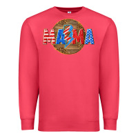 Cardinal American mama with lightning bolt Premium Sweatshirt - texasbilliewilder