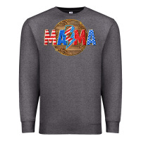 Charcoal Heather American mama with lightning bolt Premium Sweatshirt - texasbilliewilder