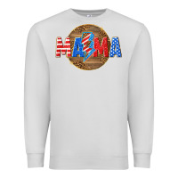 Dove Grey American mama with lightning bolt Premium Sweatshirt - texasbilliewilder
