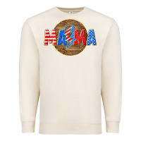 Sandshell American mama with lightning bolt Premium Sweatshirt - texasbilliewilder