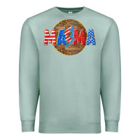 Seafoam American mama with lightning bolt Premium Sweatshirt - texasbilliewilder
