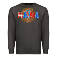 Smoke American mama with lightning bolt Premium Sweatshirt - texasbilliewilder