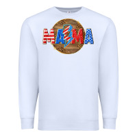 White American mama with lightning bolt Premium Sweatshirt - texasbilliewilder