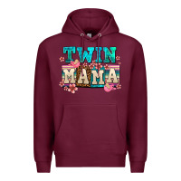 Burgundy twin mama Premium Hoodie - AdoDesignShop
