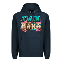 Navy twin mama Premium Hoodie - AdoDesignShop