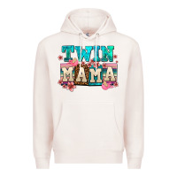 Pale Pink twin mama Premium Hoodie - AdoDesignShop